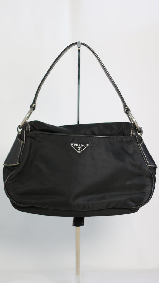 Prada Shoulderbag - Nylon with silver fittings